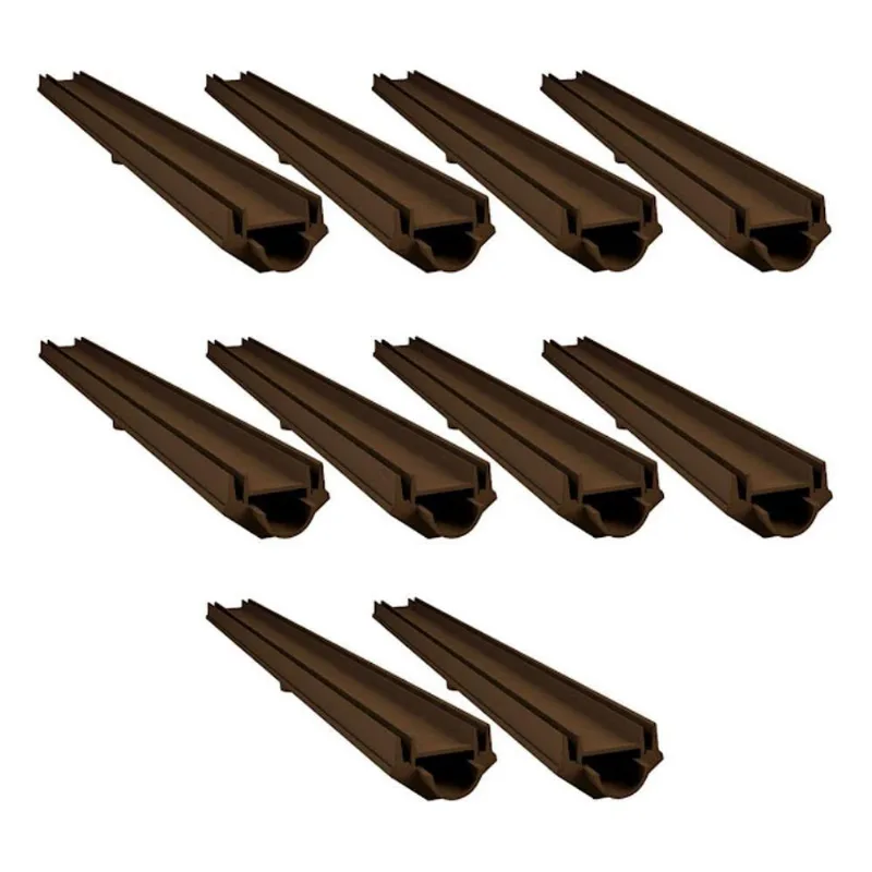 Kit 10 Grelha Invisivel Rebaixada 3281X10GDA com Caixa Coletora Marrom GDA Industria e Distribuidora