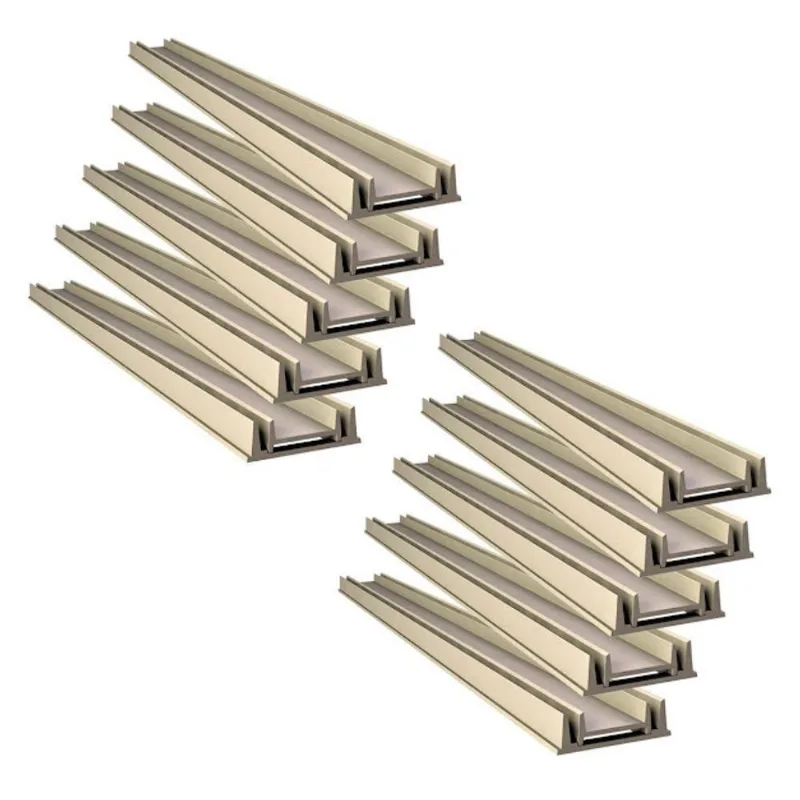 Kit 10 Grelha Invisivel Rebaixada 3269X10GDA com Caixilho Bege 100x8cm GDA Industria e Distribuidora