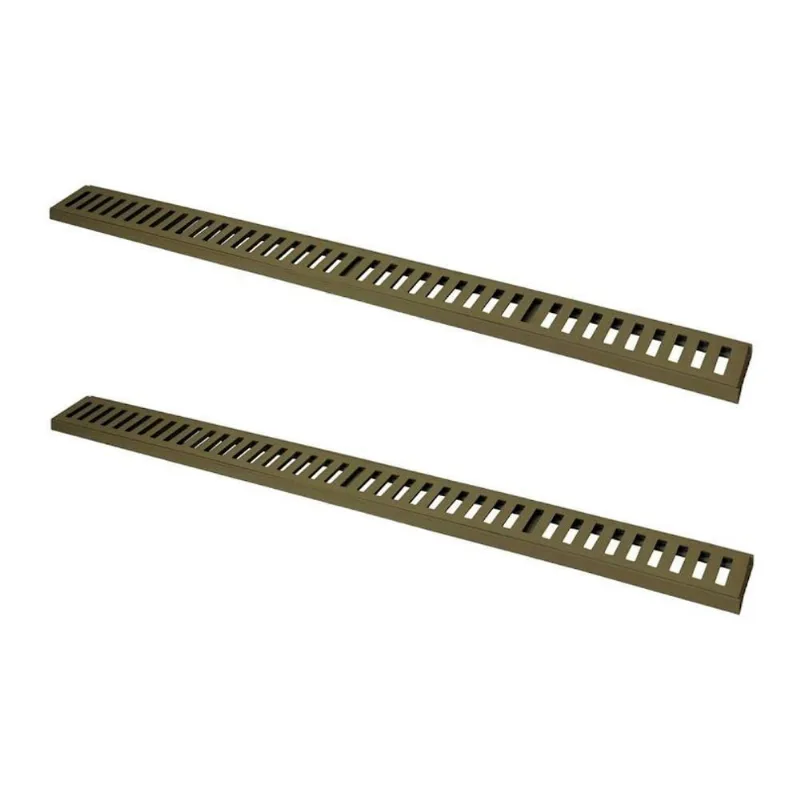 Kit 2 Ralo Grelha Linear Caixilho Alumínio Fendi 8x100cm GDA