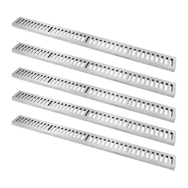 Kit 5 Ralo Grelha Linear 7109X5GDA com Caixilho Alumínio Escovado Prata GDA Industria
