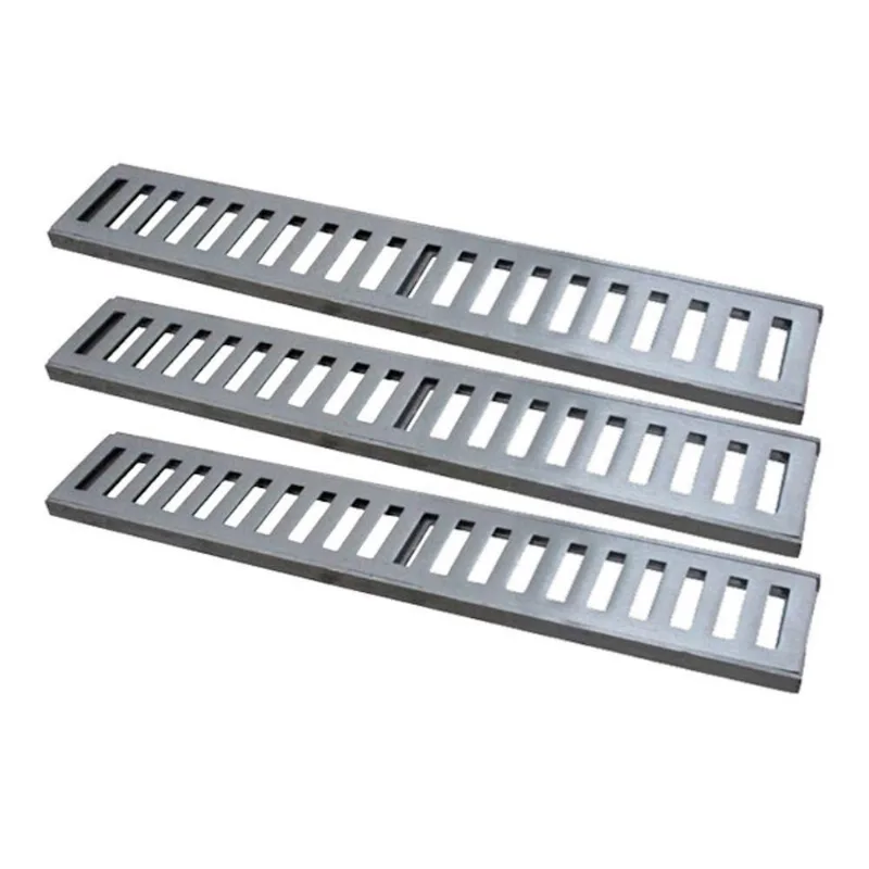 Kit 3 Ralo Grelha Linear 7111X03GDA Drenagem 15x50cm Alumínio Escovado Prata GDA Industria