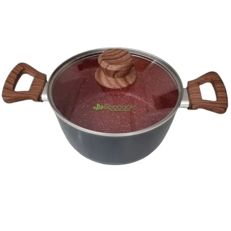 Panela Caçarola Nano Cerâmica Alumínio Antiaderente Indução 2,7L 22cm Cinza Tampa de Vidro Duralar - Duralar