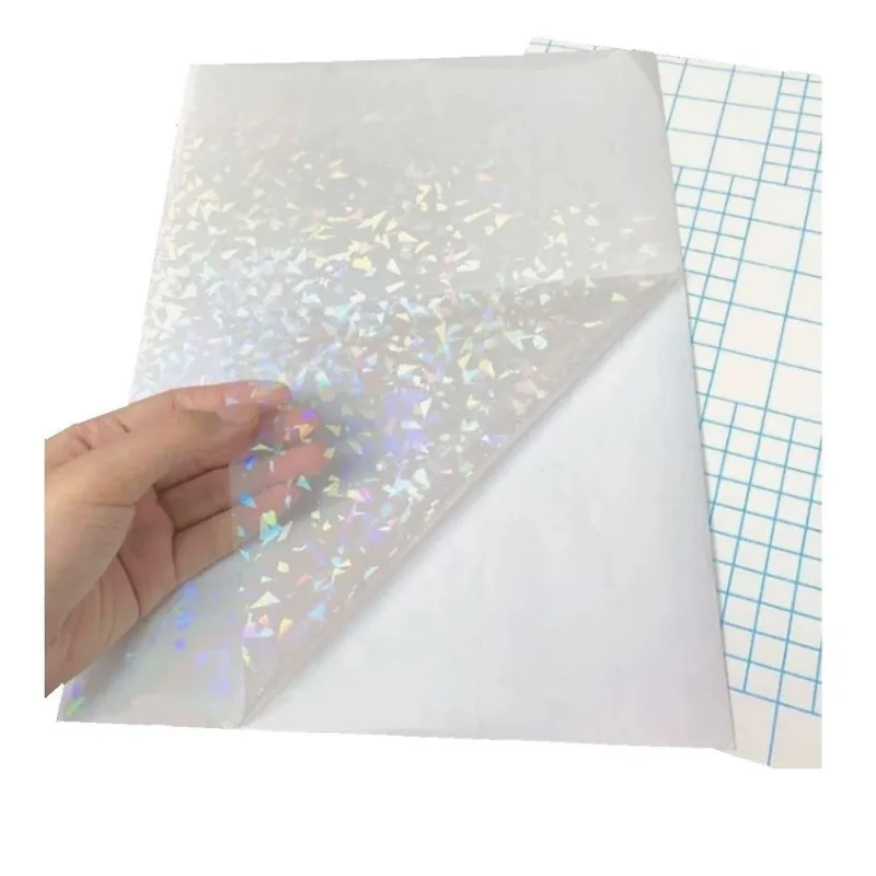 Papel Adesivo Holográfico Vinil A4 Motivate Broker Glass Pacote 50 Folhas Caquinhos de Vidro