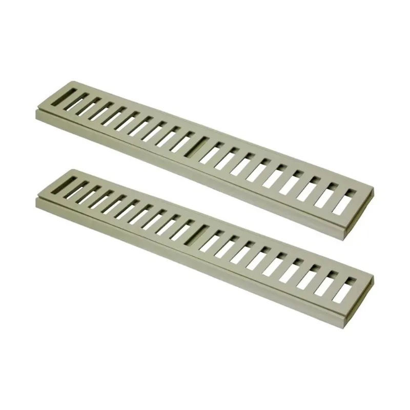 Kit 2 Ralo Grelha Linear Caixilho em Alumínio Bege 20x50cm