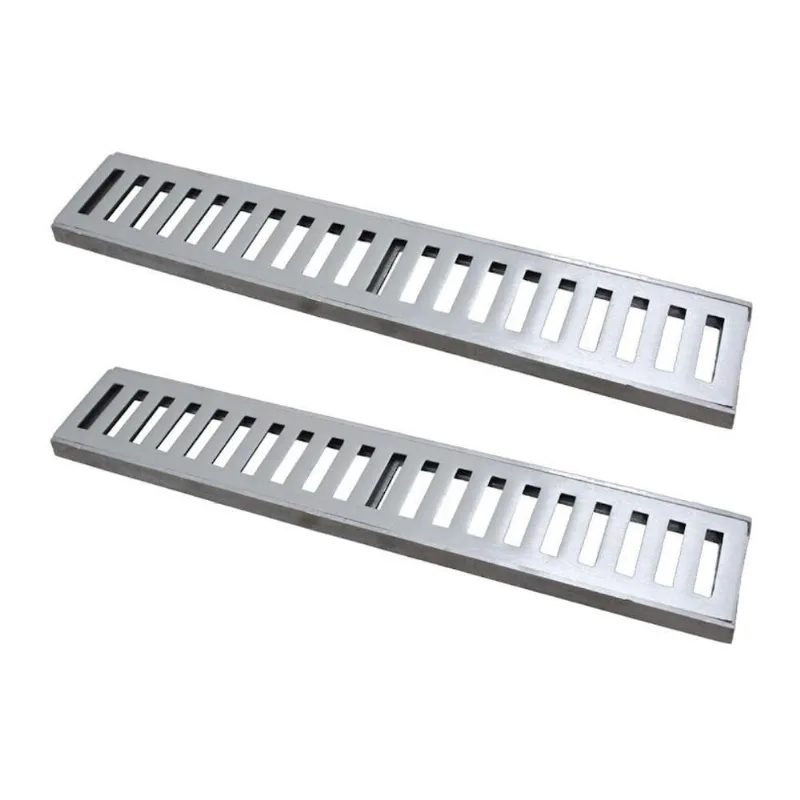 Kit 2 Ralo Grelha Linear 7015X2GDA Drenagem Externa Alumínio Polido Prata GDA Industria
