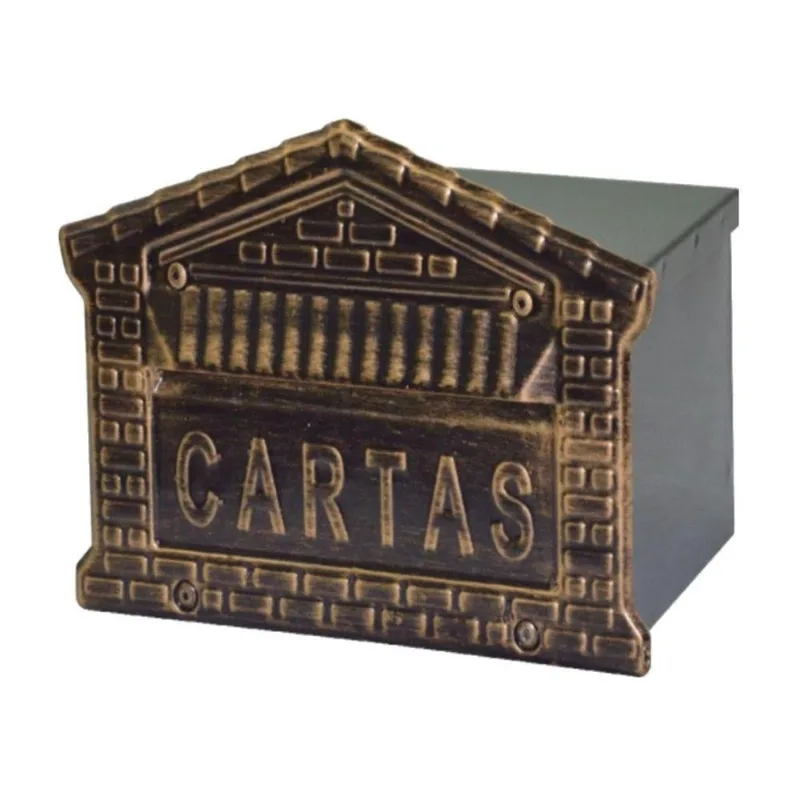 Caixa de Correio para Cartas Embutir 2130MTM Tijolinho em Dourado Metalmig