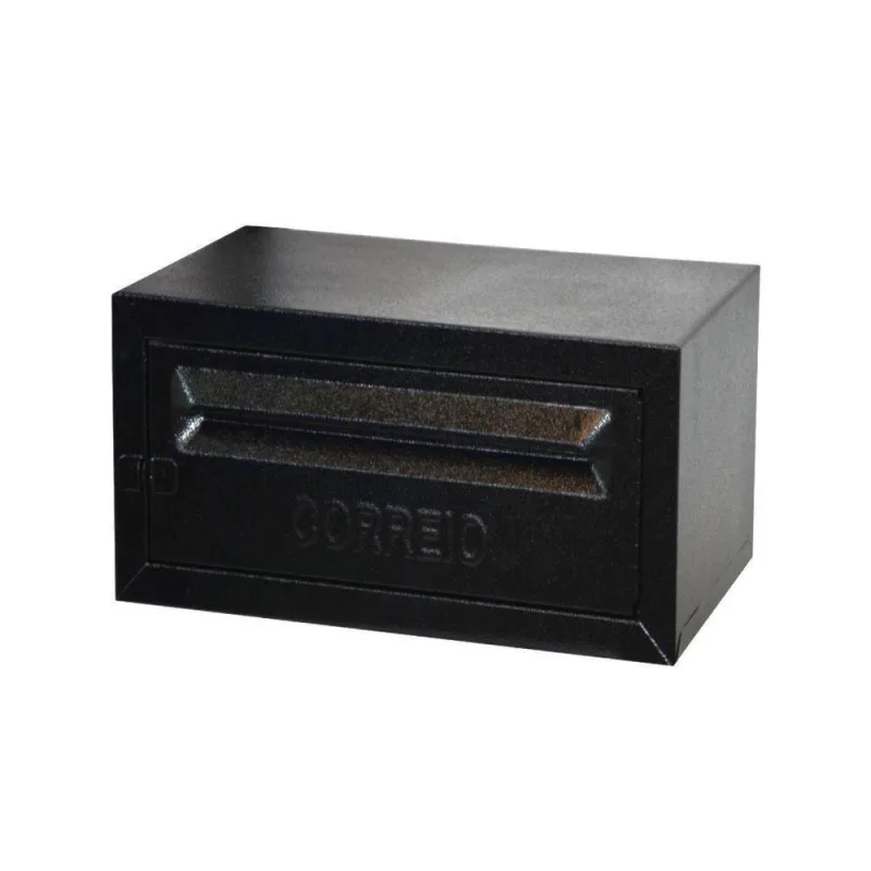 Caixa De Correio Cartas Master Frontal Preta 26x41x18cm - Não Disponível