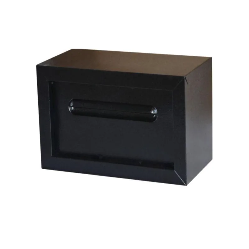 Caixa De Correio Cartas Condomínio Detras Preta 15x30x18cm - Não Disponível