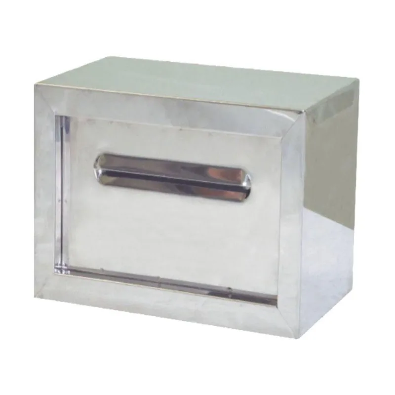 Caixa de Correio Condomínio Detras Inox Traseira com Chave 15x30x18cm Prata Metalmig