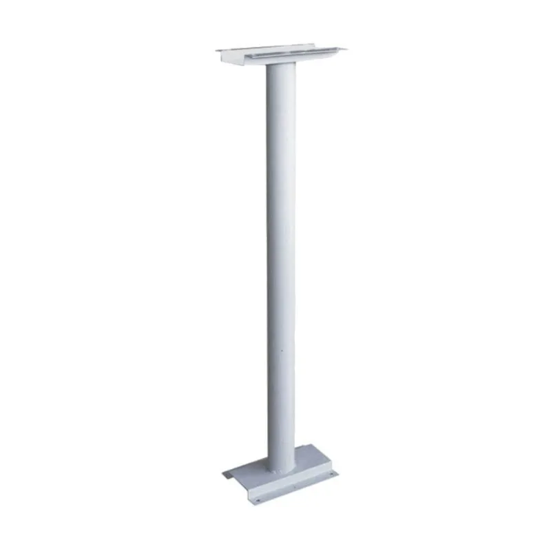 Coluna Pé para Caixa de Correio Americana 78cm Chapa de Aço Branco Metalmig