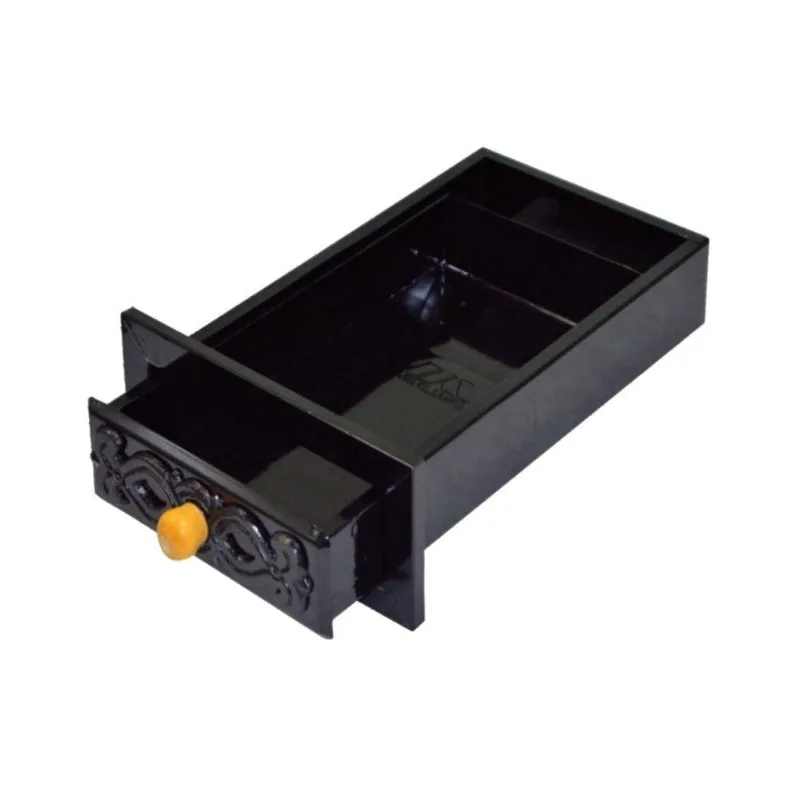 Gaveta Cinzeiro para Lareira 597MTM Aço Preta Colonial 38x22x6cm Metalmig