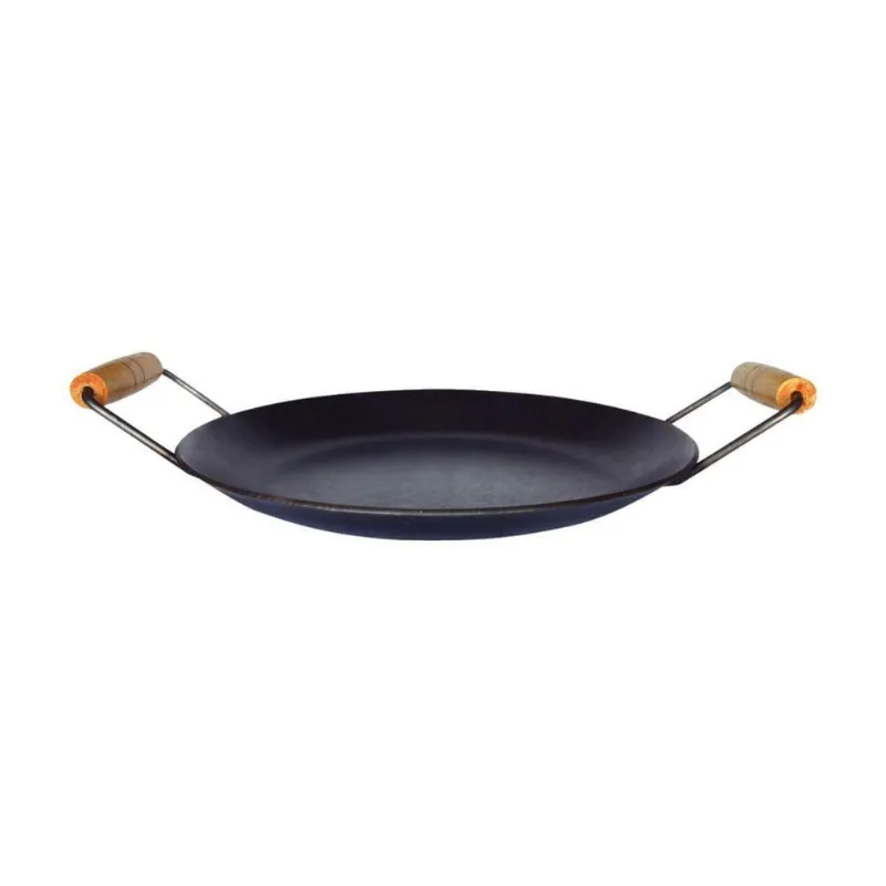 Chapa Disco Arado Aço Carbono Bifeteira Alça Madeira 40cm - Metal Mig