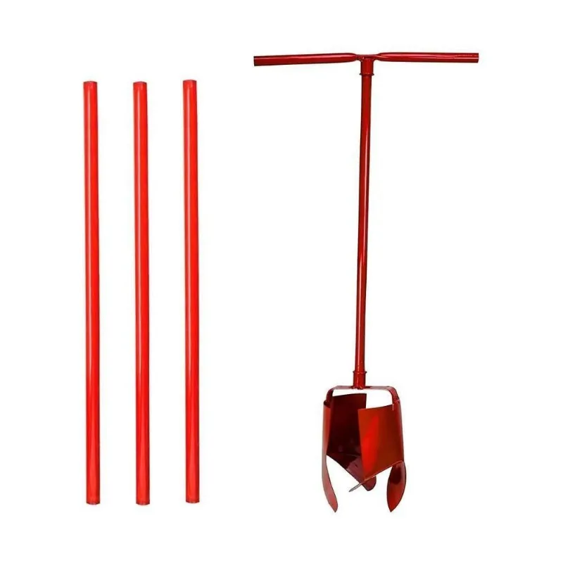 Kit Cavadeira Trado 12pol Aco Carbono com 3 Extensores para Agricultura e Jardinagem Minasul - Minasul