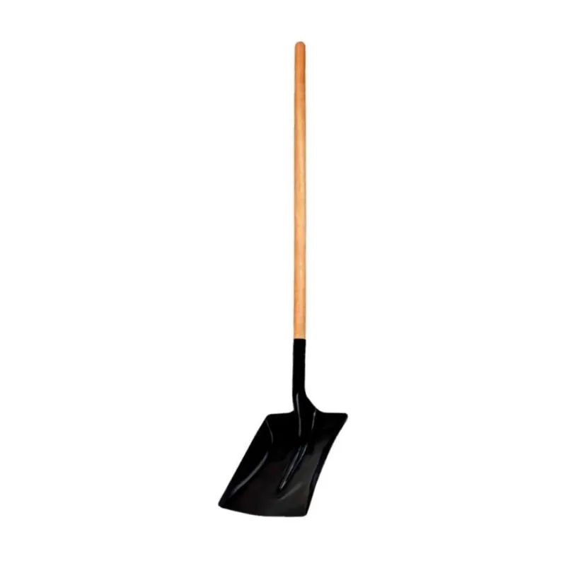 Pá Quadrada para Construção N05 Cabo Reto 150cm Aço Carbono Preto Minasul
