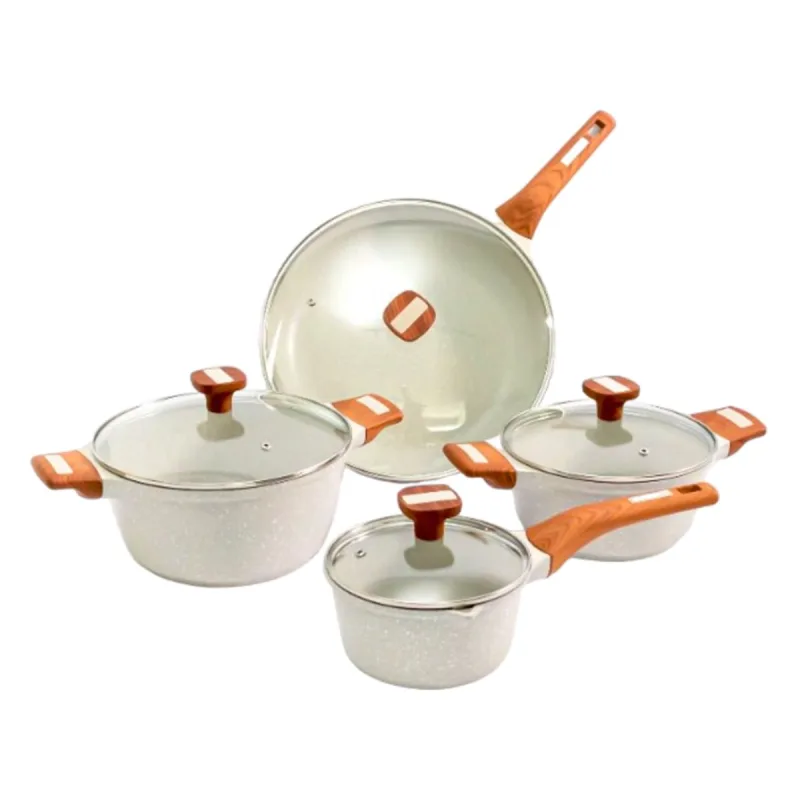 Kit 4pç Caçarolas Frigideiras Antiaderente Temperatti Bianco - Javali