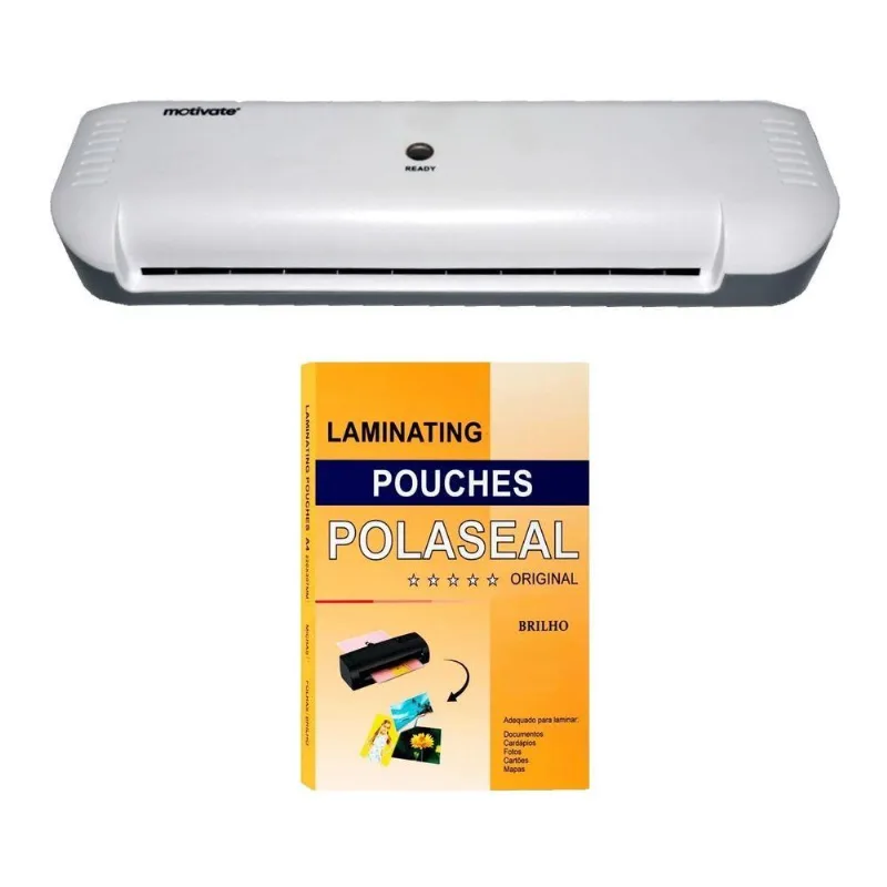 Kit Plastificadora Laminadora 220v E Polaseal A4 0,05 100und - Motivate - Comércio E Indústria