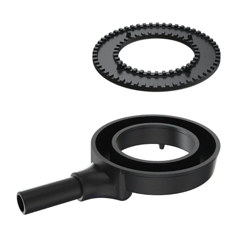 Queimador Dupla Chama N2 15cm Ferro Fundido Fogão Industrial Preto Libaneza