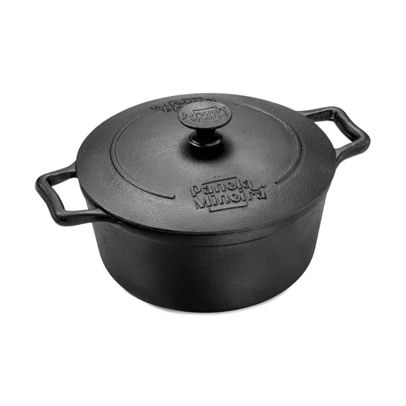 Caçarola Artesanal Tampa de Ferro Panela Mineira 28cm 6,5L - Panela Mineira - Utilidades Domesticas