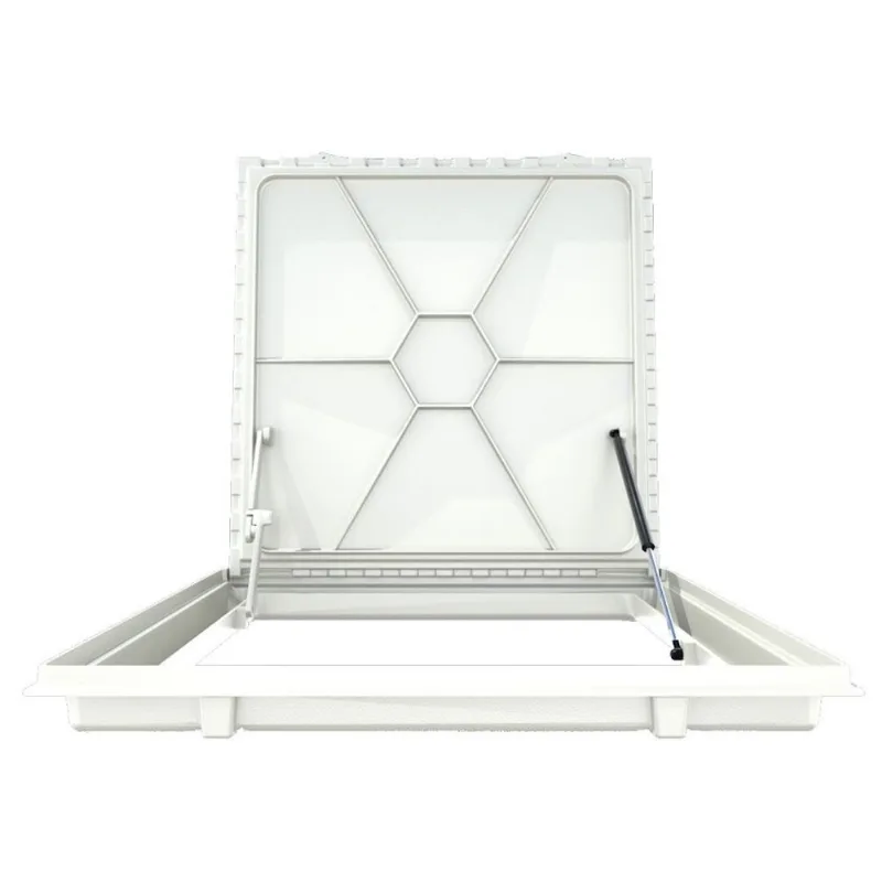 Tampa Casa Máquina Alumínio Rebaixo Invisível Branca 75x75cm