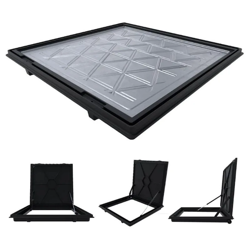 Tampa Casa de Maquina TCMRS9EE80PSPM para Area de Piscina com Amortecimento e Drenagem Preta - OUTRAS