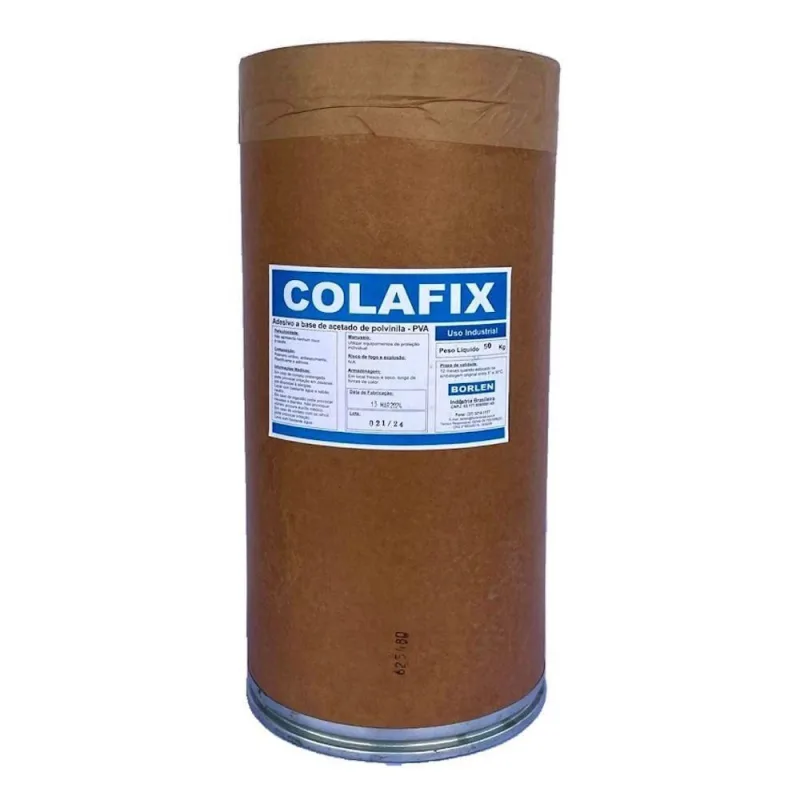 Cola PVA Branca Colafix 1102 Papelão e Madeira 50kg Borlen Brasil - OUTRAS MARCAS - Casa E Construção