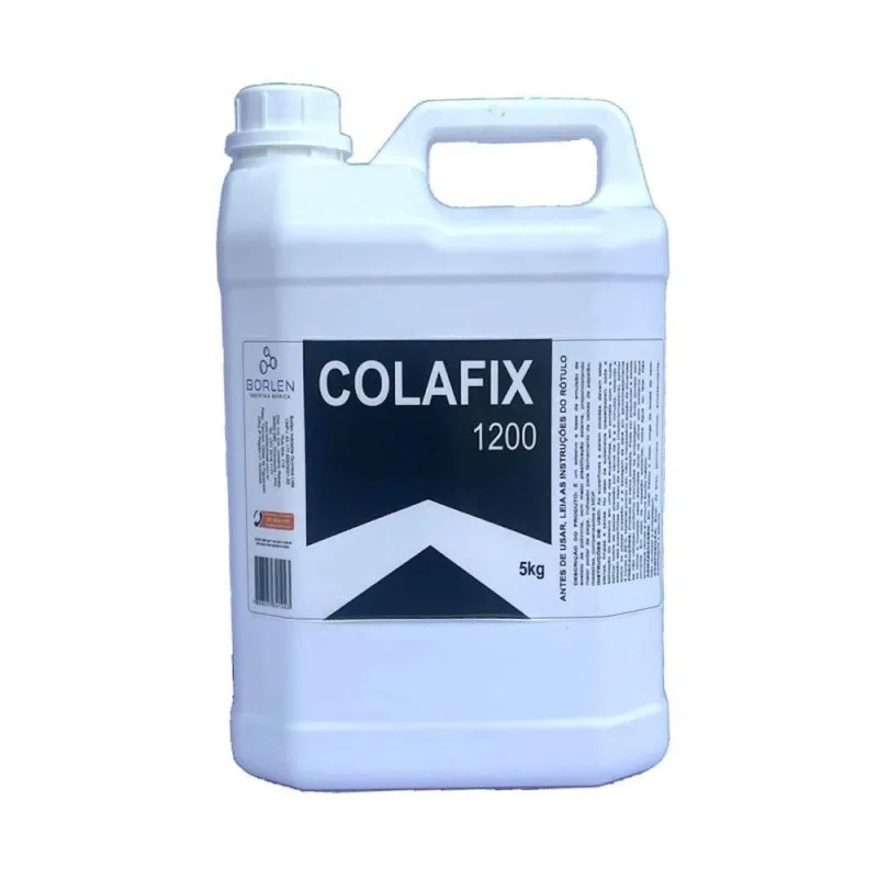 Cola PVA Branca Extra Colafix 1200 Adesivo Industrial Papelão Madeira MDF 5kg Borlen Brasil - OUTRAS MARCAS