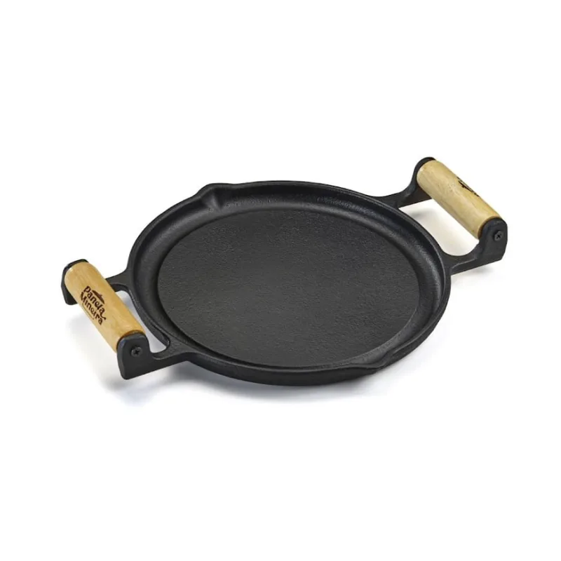 Bifeteira Ferro Fogo Forte Alça Madeira Panela Mineira 22cm - Panela Mineira - Ar E Ventilação