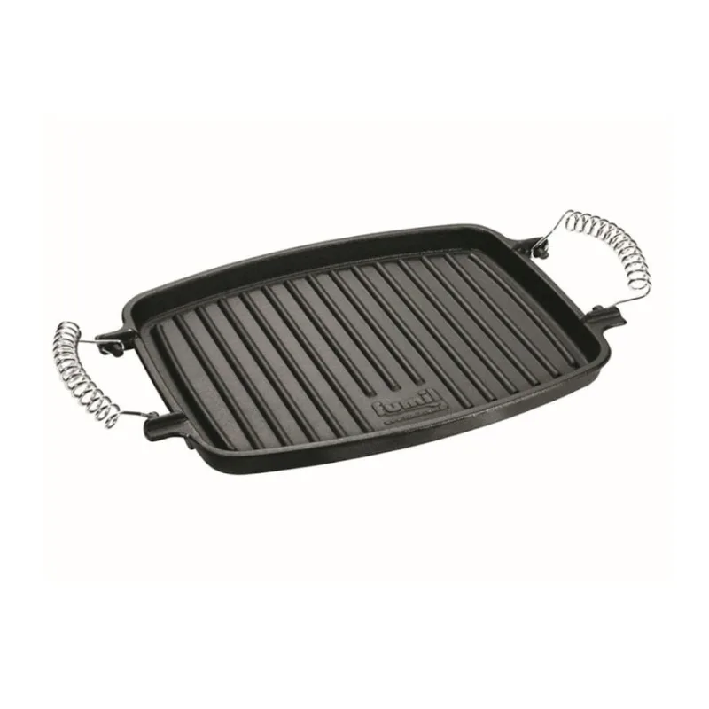 Chapa Grill Retangular Alça Espiral Panela Mineira 31x24,5cm - Panela Mineira - Comércio E Indústria