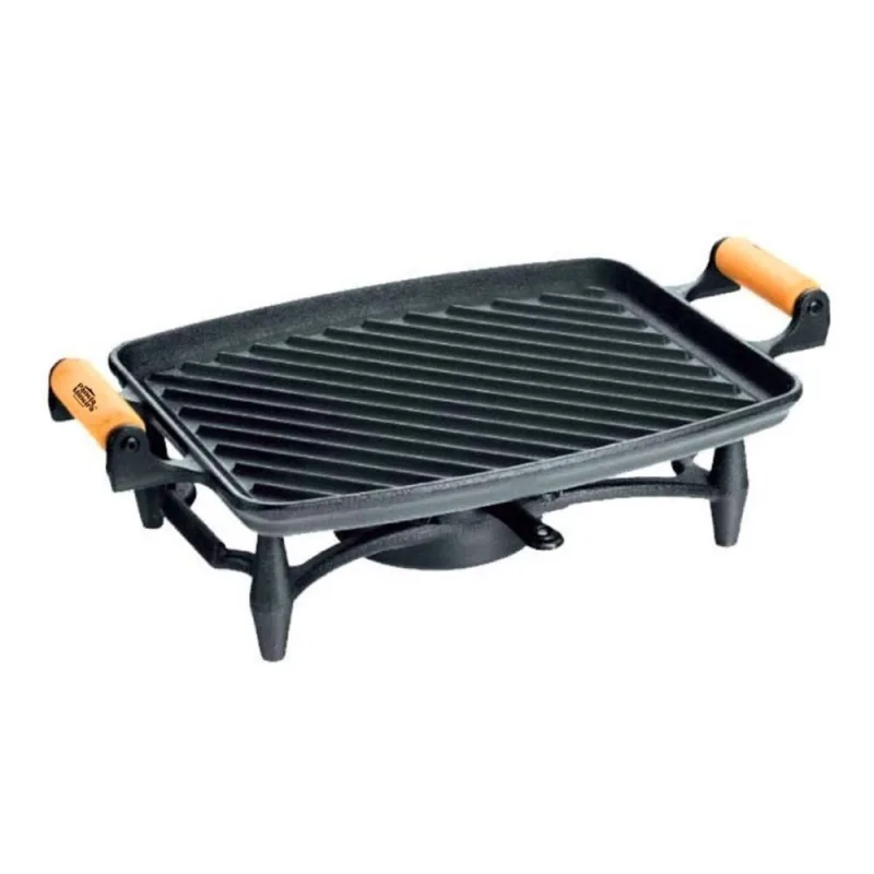 Réchaud 2000 Chapa Grill Alça Madeira em Ferro Fundido Preto para Cozinhar Panela Mineira - Panela Mineira - Comércio E Indústria