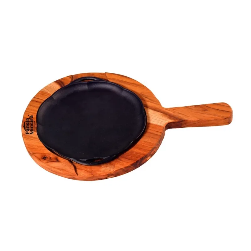 Chapa Petisco Redonda Ferro Suporte Panela Mineira 20x4cm - Panela Mineira