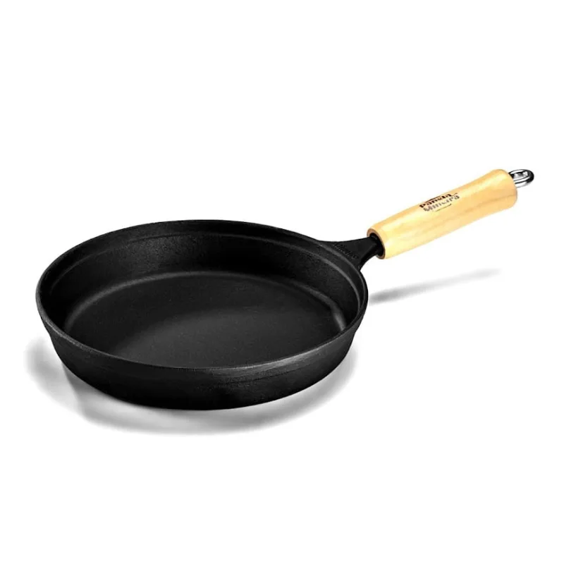 Frigideira Tradição Ferro Cabo Madeira Panela Mineira 22cm - Panela Mineira