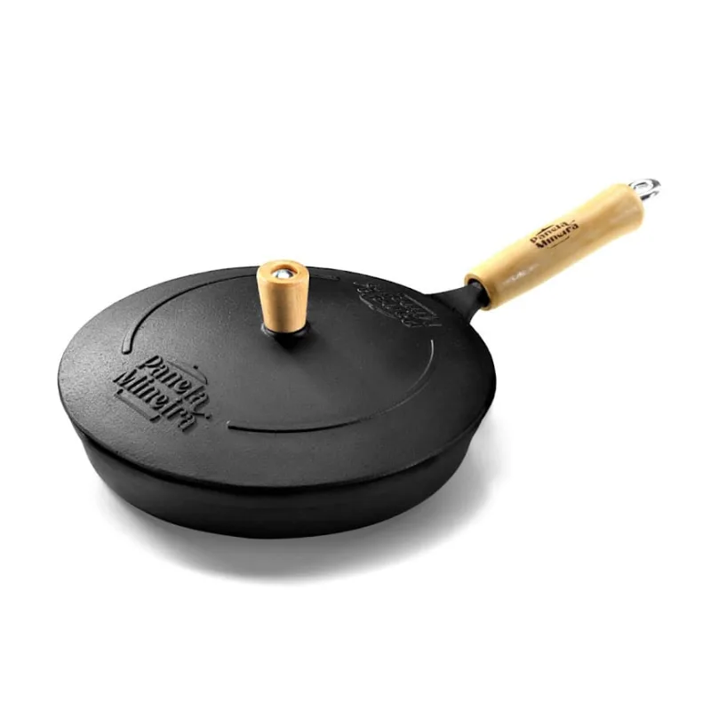 Frigideira Tradição Ferro Cabo Madeira PanelaMineira TF 22cm - Panela Mineira - Utilidades Domesticas