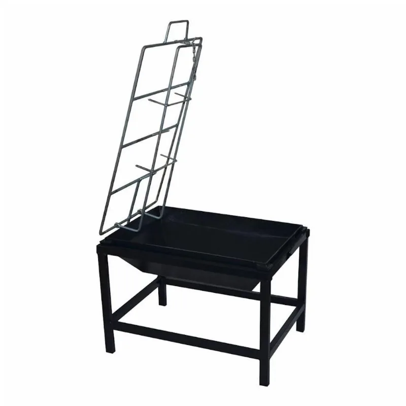 Churrasqueira Fogo de Chão Portátil Aço Carbono com Suporte Costelão Preto Ouro Minas LER006OM