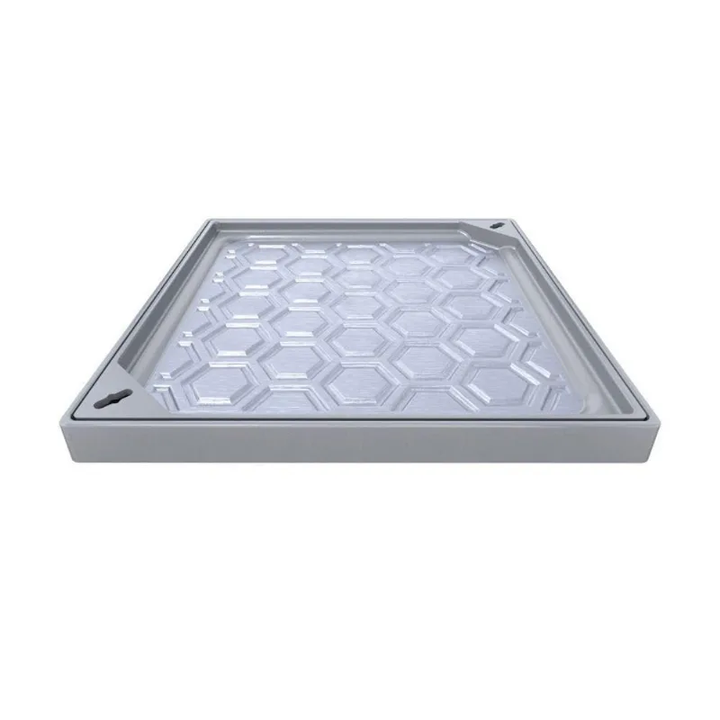 Tampão Simples Com Rebaixo Passagem Inspeção Cinza 30x30cm - OUTRAS - Serviços