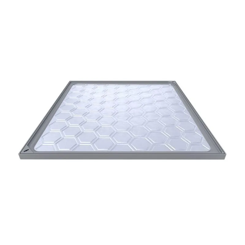 Tampão Simples Com Rebaixo Passagem Inspeção Cinza 80x80cm - OUTRAS