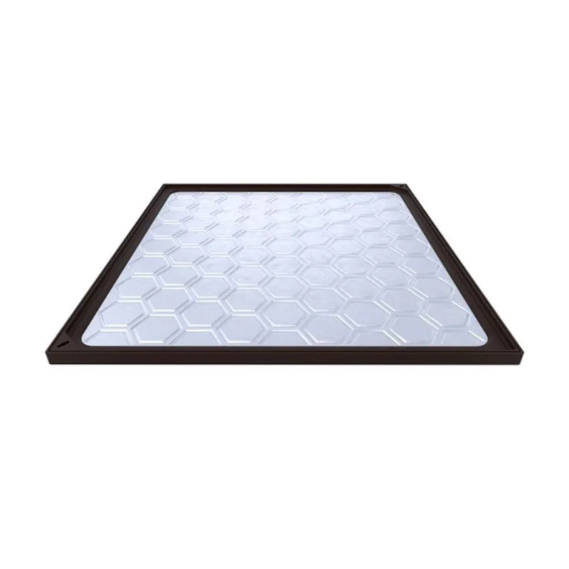 Tampão Simples Com Rebaixo Tpr80mspm Para Passagem E Inspeção Alumínio Fundido Marrom 80x80cm
