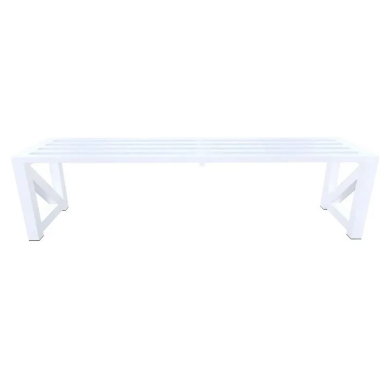 Banco para Área Externa BR16040BRUTD em Alumínio Ripado Branco 160x40x40cm - OUTRAS - Tablets, Ipads E E-readers