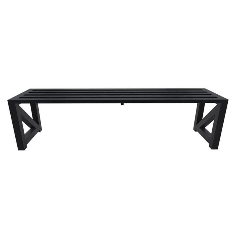 Banco Ripado BR16040PUTD para Área Externa em Alumínio Preto 160x40x40cm - OUTRAS - Tablets, Ipads E E-readers