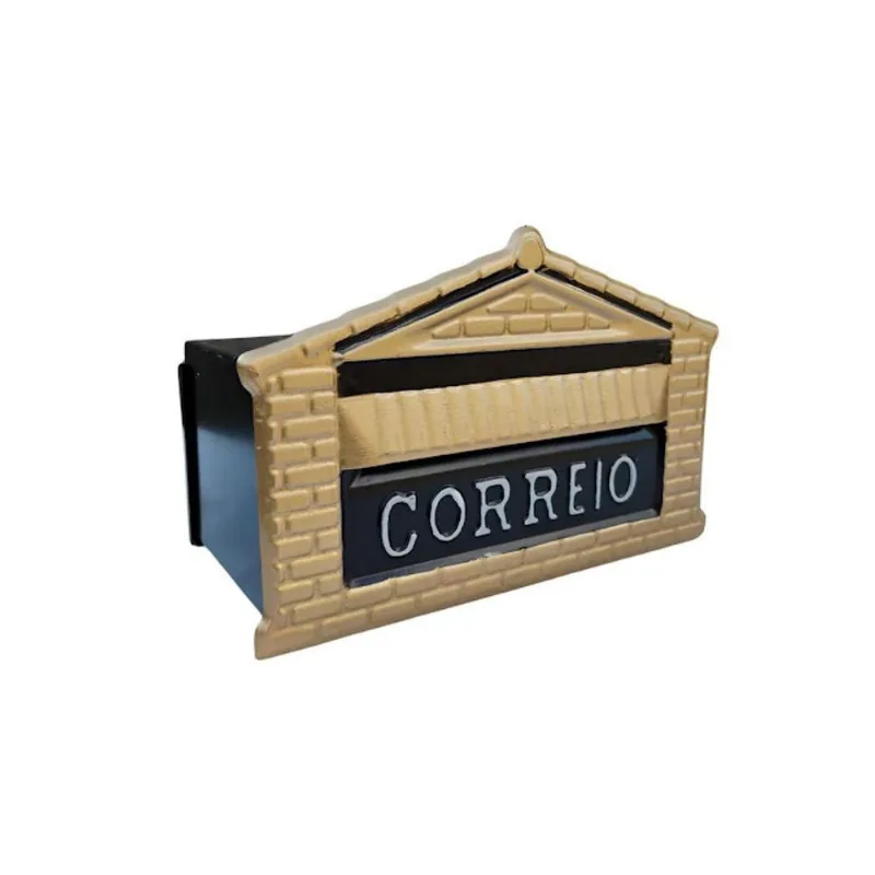 Caixa de Correio A060OOM para Muro Detrás Dourado Ouro Minas