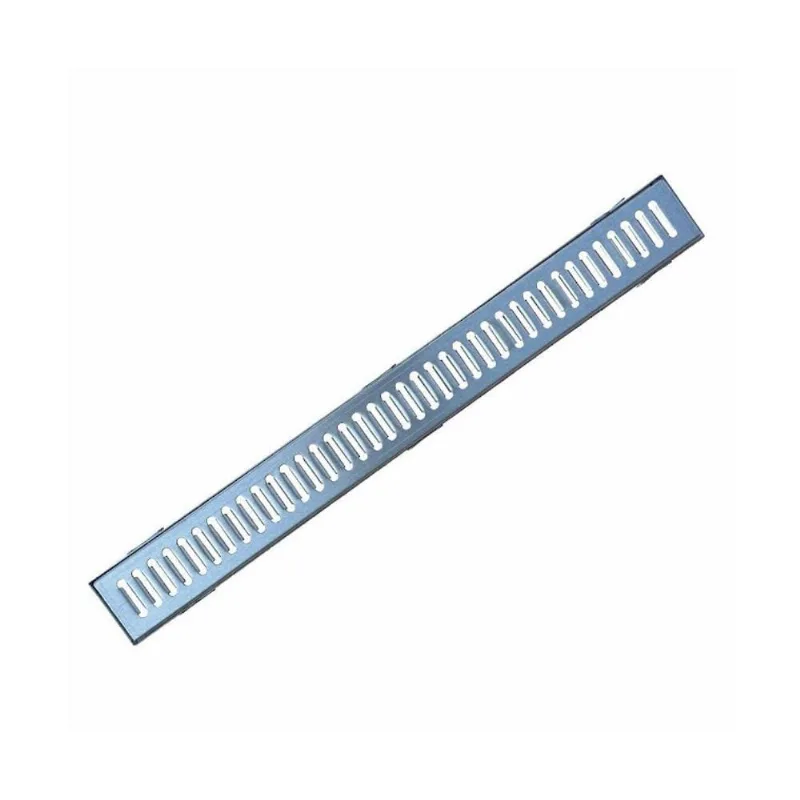 Ralo Grelha Linear GEZ004OM com Caixilho em Aco Galvanizado 10x100cm Prata Ouro Minas