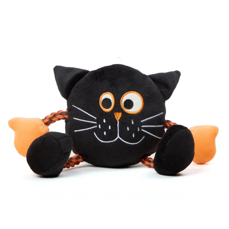 Brinquedo Pelúcia Halloween Gato com Corda Savana - Savana Pet - Cachorro