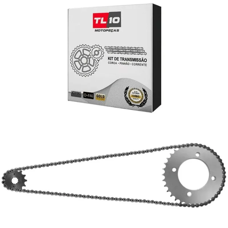 Kit Relação Corrente Dourada Yamaha Factor 150 2016 TL10