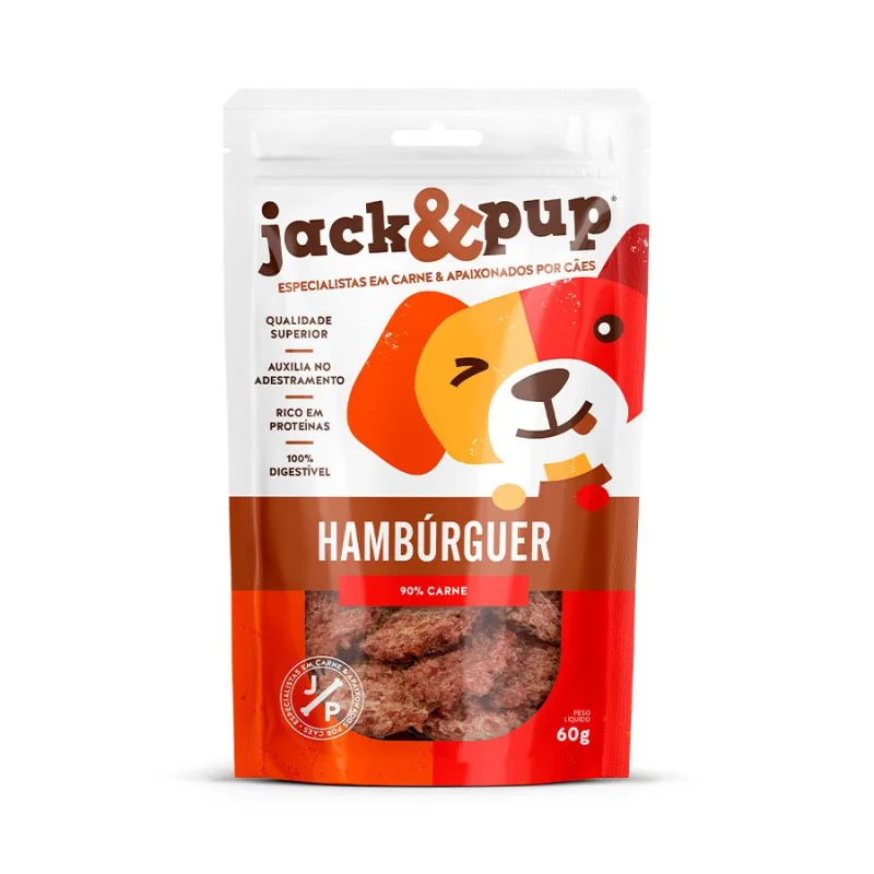 Petisco Jack&amp;pup Hambúrguer Para Cães 60g - Não Informado - Pet Care