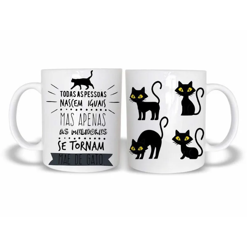 Caneca Pet Mãe De Gato 325Ml Polímero