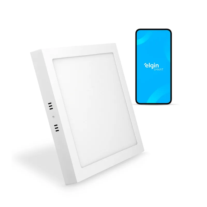 Luminária de Sobrepor Quadrada Smart - 24W Compatível com Alexa e Google Home Bivolt - Elgin