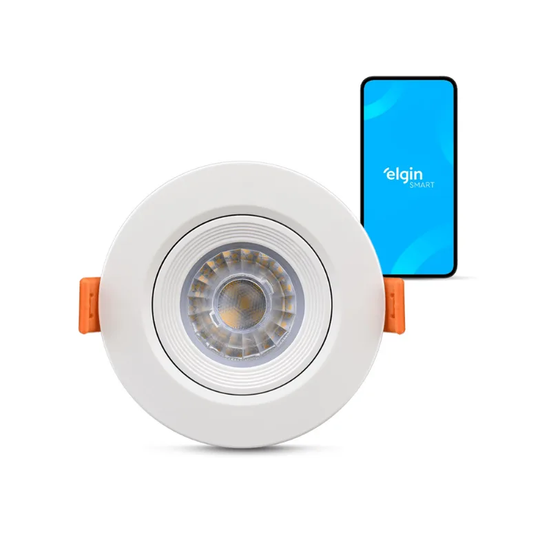 Luminária Smart Redonda Ecospot - 5W RGB Compatível com Alexa e Google Home Bivolt - Elgin