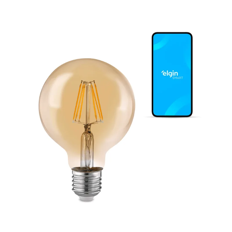 Lâmpada Smart de Filamento Led G95 - Compatível com Alexa e Google Home Bivolt