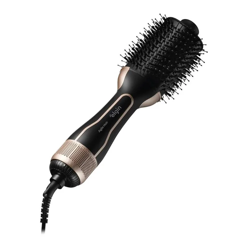Escova Secadora Elgin Agile Hair Preta e Rosa 1200W Bivolt