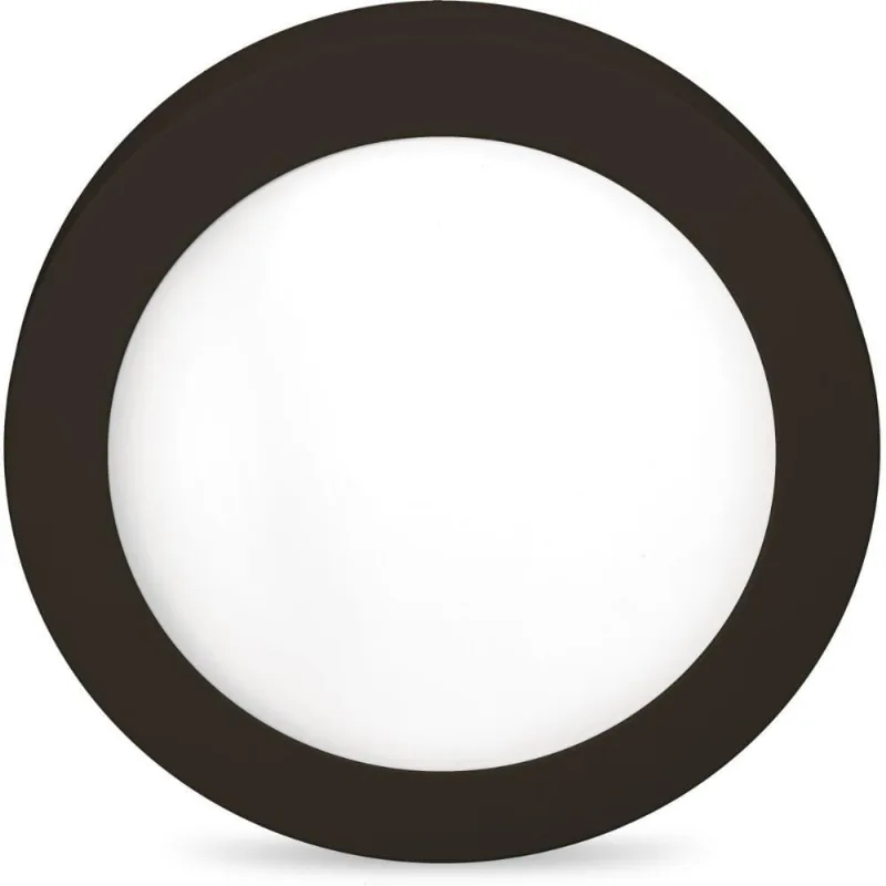 Luminaria LED SOB. 18W 6500K Redonda Preta