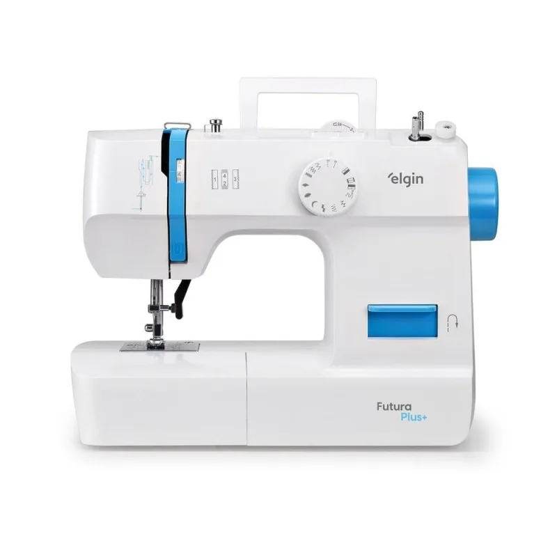 Máquina de Costura Doméstica Portátil Elgin Futura Plus Jx-2052 Braço Livre 12 Pontos 110V - Elgin - Agro